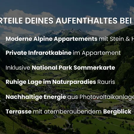 Alpine Goldquell - Infrarot Kabine, National Park Sommerkarte Und Bergblick Daire *